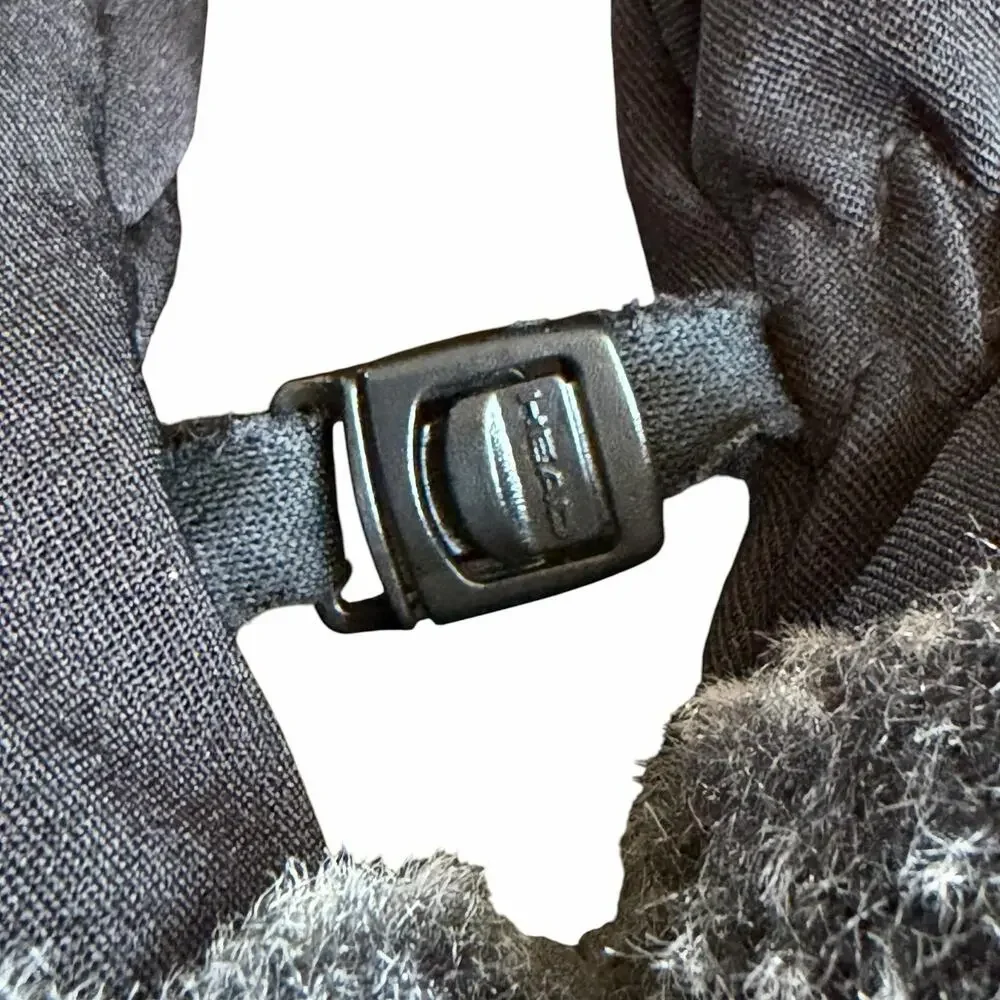 HEAD Gloves Womens Small Black Softshell Faux Fur Cuff Touchscreen Winter Ski